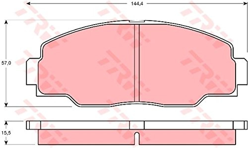 TRW Bremsbelagsatz, Scheibenbremse GDB1042 | Kompatibel mit: TOYOTA DYNA Pritsche/Fahrgestell