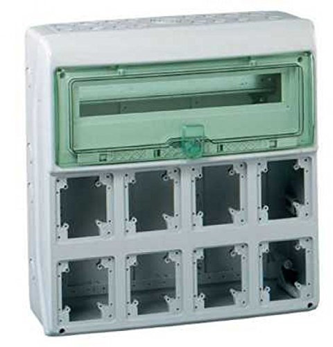 Cofret Kaedra 18 + 1 modules pour prises industrielles, 8 ouvertures de 90 x 100 mm.