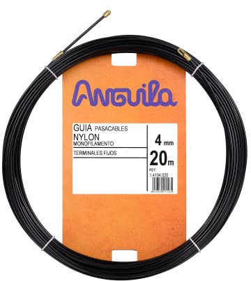 Anguila Guía Pasacables Nylon Terminales Fijos Negro ⌀4mm 20m | Flexible, con alta facilidad de giro, buena fuerza de empuje y buena durabilidad; terminales fijos, listos para usar