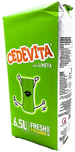 CEDEVITA Bebida Instantánea de Lima – Zumo Concentrado con 9 Vitaminas para Recuperar Energia Rápidamente – Refresco Vitamínico Revitalizante en polvo - Paquete de 0,5 kg para 6,5L. de Bebida