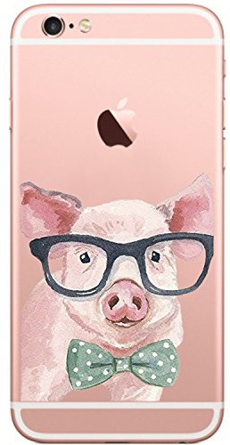 Caler Cover Compatible with iPhone 6S/iPhone 6 Silicone Custodia Originale Arancione Trasparente Animali Disegni Gel Morbido Marmo 3D Rigido Sottile Ultra Slim 360 Gradi Moschino