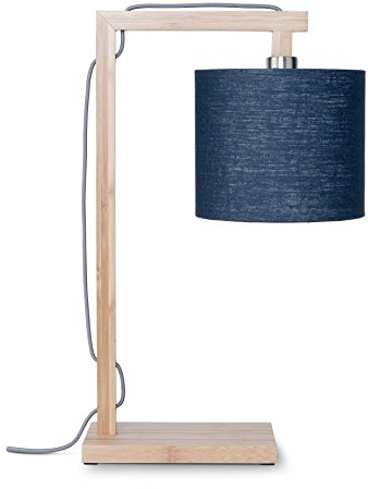 it's about RoMi HIMALAYA, Tischlampe, Bambus, 40 W, E14, Blue-denim