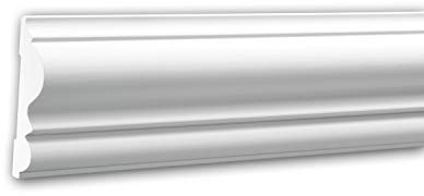 PRO[f]home® - Panel Moulding 151303F Dado Rail Flexible Moulding Decorative Moulding Neo-Classicism Style White 2 m Profhome