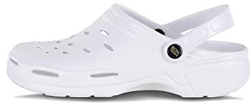 Work Team Zueco Sanitario EVA Unisex, Ultraligero, ergonómico. Anatómico, con Cámara ortopédica, Suave para los pies. Unisex Blanco 39