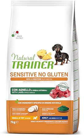 Natural Trainer Sensitive No Gluten Cibo per Cani Adulti con Agnello - 7kg
