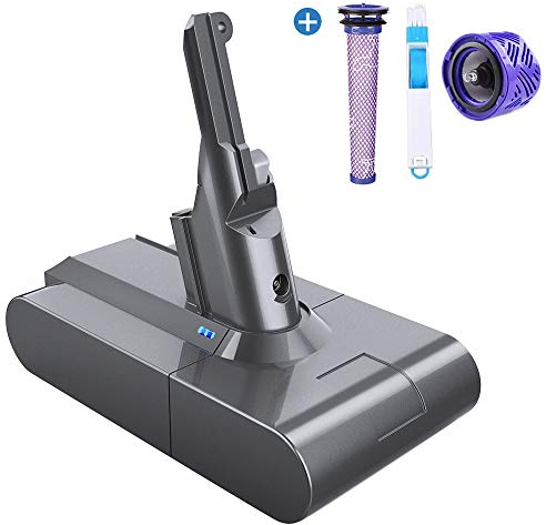 Batteria Dyson V8 SV10 6000 mAh FLYLINKTECH Dyson V8 Batteria di Ricambio per Dyson V8 Animal V8 Fluffy V8 Absolute Aspirapolvere 21,6V