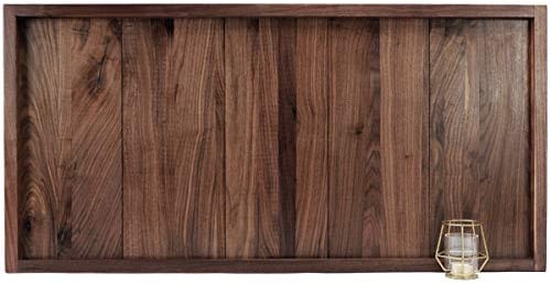 MAGIGO Bandeja otomana rectangular de madera de nogal negra extragrande de 40 x 20 pulgadas, para servir té, café, bandeja decorativa clásica de madera de nogal