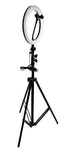 Doki ZD666 LED Redondo con Tripode 210cm, Diameter 20cm Ring Light para Maquillaje, Tiktok, Stream, Fotografia