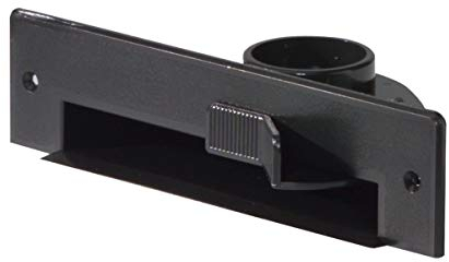 0411022 Steckdose für Staubsauger mit Einstiegsleiste, Farbe Schwarz + Montageset GDA