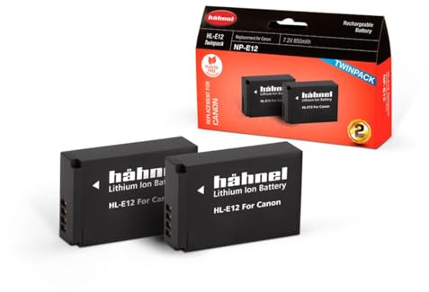 Hähnel - HL-E12 Canon Typ Twin Pack - Kamerazubehör - Zwei Li-Ion Akkus