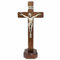 La Balestra Tischkreuz - Handarbeit Made in Italy Christus und INRI 999 Silber plattiert - Tischkreuz aus Holz, Pflege und Präzision der Details des Jesus Kruzifix - 27 x 13,5 cm
