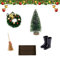 Hilai 1 Deko dänische Wichtel Tür Wichteltür Nissedor 5 Stück Miniaturen Spiel Spielzeug Mini Harz Desktop Weihnachten Ornamentschristmas Kränze Kunst Liefert für 1/12 Puppenhaus, Wie Gezeigt, Schwarz