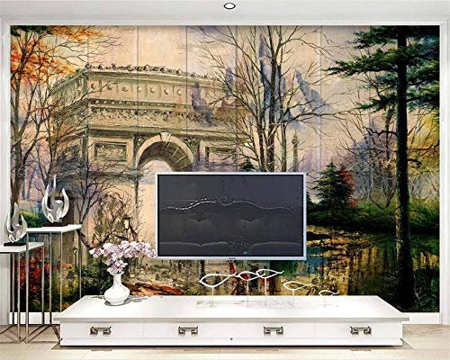 Benutzerdefinierte Tapete Große Landschaft Bäume Schlafzimmer Wohnzimmer Dekoration Gemalt Tv Couch Hintergrund Wand 3D Tapete,200 * 140Cm