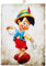 KUSTOM ART Bild im Vintage-Stil, Serie Pinocchio, Druck auf Holz