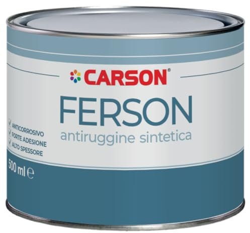 Colorificio Carson Ferson Fondo Antiruggine Ai Fosfati Di Zinco Per Ferro Ringhiere Cancelli Infissi (ARANCIO MINIO)