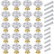 InFreesh 20Pcs Crystal Door Knobs 30mm Glass Drawer Knobs Crystal Door Handles Diamond Pulls with Screws for Home Kitchen Office Chest Cabinet Drawer Decorating (20 Gold)