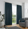 Fusion - Galaxy - Pair of Dim-out Pencil Pleat Curtains - 46 Width x 72 Drop (117 x 183cm) in Navy