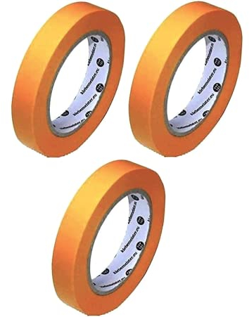 klebemeister 3x Profi Malerband zu je 25mm x 50m ⎥ Abdeckband Abklebeband Goldband
