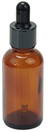 30ml Leerer Glas-Dropper-Flasche Bernsteinglasflasche, Parfümflasche Nachfüllbar Bernstein ätherisches Öl Container Glas mit Glas Pipette Dropper 1pc