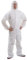 BICAP Lot de 10 Combinaisons Jetables | Protection pour Travaux de Peinture Légers et Nettoyage | Avec Capuche, Blanc, Taille M