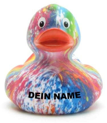 Badeente - personalisierbar (Rainbow)