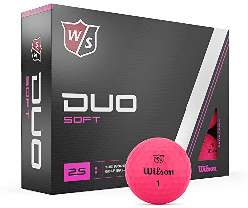 Wilson Staff Duo weiche Golfbälle, Rosa, 12 Stück