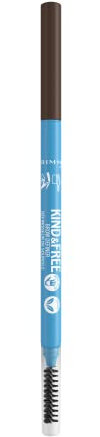Rimmel London Kind & Free Augenbrauenstift Brow Definer, natürliche Pigmente, natürliche Wirkung, vegane Formel - 005 - Chocolate, 0,09 g