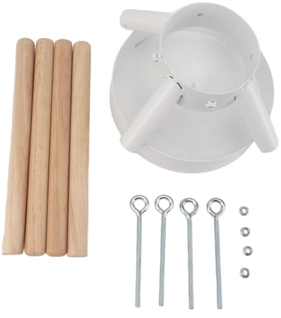 Ozgkee Weihnachtsbaumständer, Basis aus Eisen, Moderner Tisch-Weihnachtsbaumhalter, Kleiner Baumhalter mit Holzstäben für Zuhause, Winterurlaub, Party-Dekoration