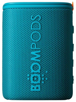 Boompods Beachboom Wasserdichter Bluetooth-Lautsprecher - Tragbarer IPX7 Mini Musikboxen mit 5 Stunden Akkulaufzeit, Selfie-AuslöSer & umweltfreundlichem Design, für Outdoor/Reisen/Dusche, Blau