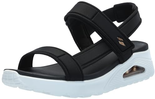 Skechers Femme Uno Sandal Summer Stand2, Black Nylon Trim, 36 EU