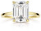 Michooyel Gold 4ct Smaragd Ringe, Verlobungsring für Damen, Ehering aus Sterlingsilber, Versprechensring Zirkonia Smaragdschliff