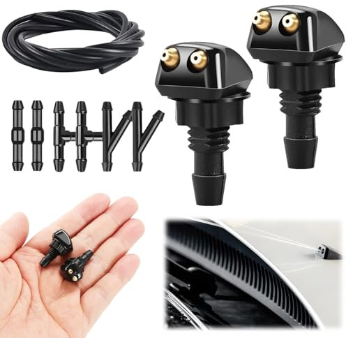 KAYEF juego de 22 piezasBoquilla Limpiaparabrisas – Universal, Multifuncional y Resistente para Coches, Perfecta para Peugeot, Honda, Opel y VW Polo