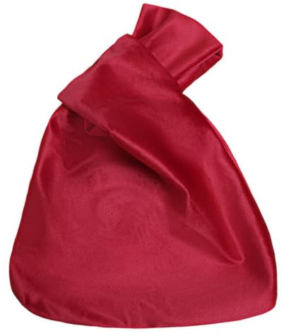 Anopo Kleiner Samt Handgelenkstasche für Damen Elegante Clutch Abendtasche Handtasche Tote Bag Rot