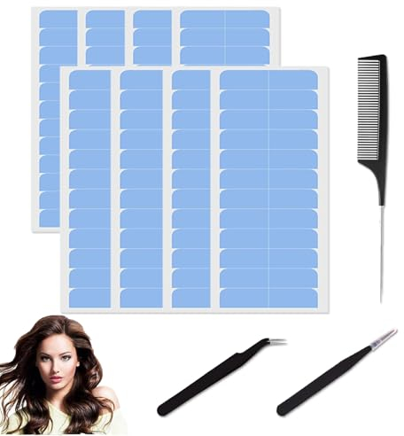 195 Stück Tape Extensions, Mit Werkzeugen Tape Extensions Echthaar Mit Einem Kamm Tape in Extensions Echthaar Transparent Extensions Echthaar Mini Extensions und Echthaar Extensions