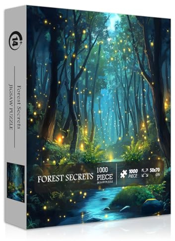 Impossible Puzzles for Adult 1000 Pieces Magic Forest Fantasy Puzzle, Nature Difficult Challenging Jigsaw Puzzles