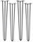 4 Stück Haarnadelbeine schwarz 710 mm 3 Streben Hairpin Legs Tischbeine für Esstische und Barhocker Stützfuß von SO-TECH®