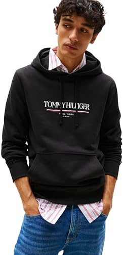 Tommy Hilfiger Herren Brand Love Hilfiger Hoodie Mw0mw40534 Kapuzenpullover (1er Pack)