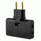 TECHZOCO Adaptador Enchufe Plano de Toma de Pared, Enchufe múltiple, Adaptador con 3 Salidas, Giratorio 180º, enchufe Plano 3 Tomas, enchufe Plano, 250 V Toma Tierra 10A, Negro