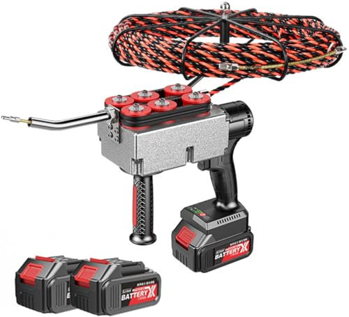 GAYAYAS Cable Wire Pulling Tool Electrician Wire Puller Automatic Stringing Machine, Cable Threading Tool for Construction, for Construction Hydropower,2-BATT-30M