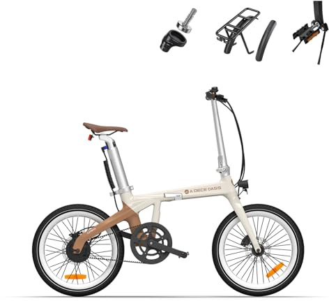 Vélo électrique Pliable ADO AirCarbon 20″ pour Adultes, Ultra Léger 14,5 kg, Transmission par Courroie, Mmoteur Bafang, Modes ECO et Sport, GPS, LCD, Application, Autonomie Jusqu'à 100 km