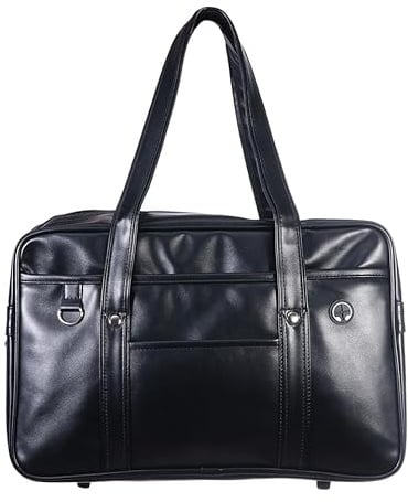 BESPORTBLE Schultasche Japanische Uniformtasche Wasserdichte Pu Schultertasche Groß Handtasche Laptop Aktentasche Unisex Pendler Tasche FüR Arbeit Und Schule