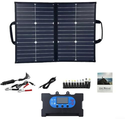 Kit de panneau solaire pliable 50 W résistant à l'usure et léger pour les aventuriers (B)