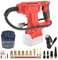 Kabelloser Reifenfüller Luftkompressor für Milwaukee M18 18V Akku, Elektrische Luftpumpe mit Autostop Funktion und LED-Licht, Akku Auto Kompressor für Fahrrad/Auto/Ball (Typ 1)