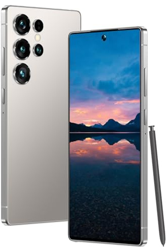 Maustron I25 Ultra Simlockfreies 5G Smartphone ohne Vertrag | Android 14, 8GB+256GB, 7.3 HD+, Octa Core, 64MP+108MP, Dual SIM/GPS | DE-Version（Gray）