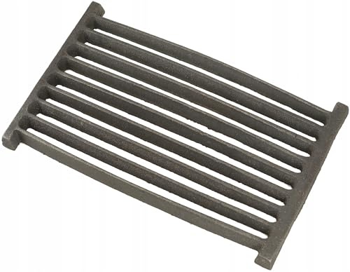FEINZ Grille de Cheminée Fonte 330x215mm Résistante à la Chaleur | Fonte massive, circulation d'air optimale, idéal cheminée, poêle, cuisinière