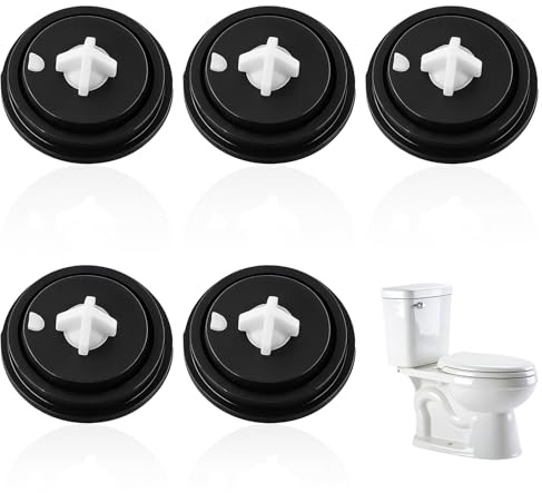 Dichtungsmembran für WC-Spülkasten, 5 Stück Membran Set 27 mm aus Gummi, Füllventil Dichtung für Sanitär-Wartung, Schwarz Weiß