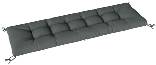 Outsunny Palettenkissen Abnehmbar Outdoor Kissen 198x65x13cm Dunkelgrau | Sitzkissen, Palettenpolster mit Befestigungsbändern, Palettenauflagen für die meisten Liegen, Wetterfest
