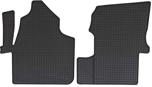 PETEX Gummimatten passend für Crafter ab 05/2006-02/2017 Führerhaus 2-3 Sitzer Fußmatten schwarz 2-teilig