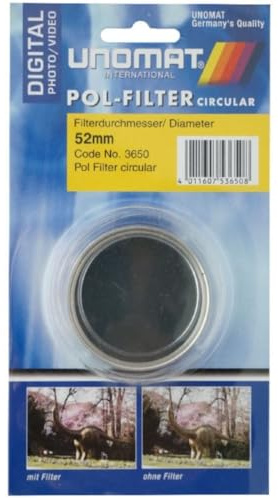 Unomat Polfilter Pol CPL Filter circular chrom 52mm 52 mm vergütet in Box