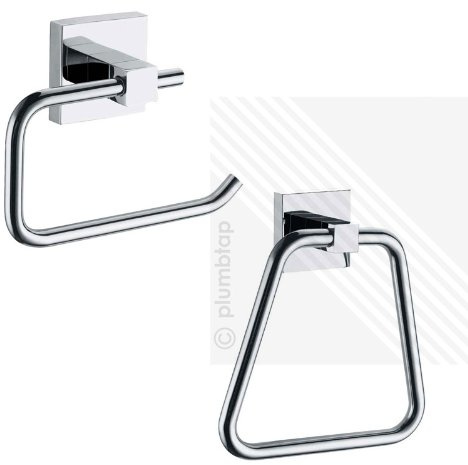 Arian Pro - Bathroom Accessories - Toilet Roll Holder and Towel Ring